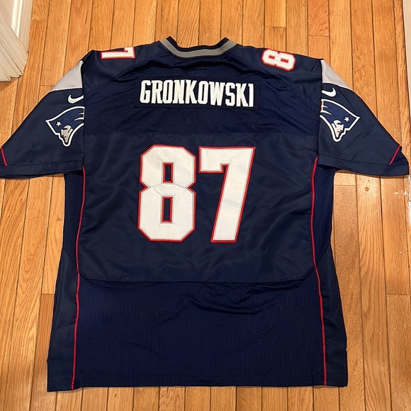 Nike On Field Game Rob Gronkowski New England Patriots Jersey ALL STITCHED sz.60 - Picture 6 of 9